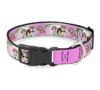 Crunchyroll Collier pour Chien avec Boucle en Plastique, Ouran Host Club Haruhi et Hitachiin Twins Lilies Pose Rose, 38,1 à 61 cm de Large