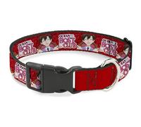 Crunchyroll Collier pour chien avec boucle en plastique Ouran Host Club Haruhi Pose souriante avec roses et logo rouge, 28 à 41,5 cm de large