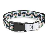 Crunchyroll Collier pour chien avec boucle en plastique The Apothecary Diaries Chibi Maomao Expressions Flip Blanc, 28 à 41,9 cm de large
