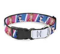 Crunchyroll Collier pour Chien avec Boucle en Plastique The Apothecary Diaries Gyokuyo et Lihua Blocs Rose Bleu 21,6 à 30,5 cm de Large