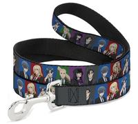 Crunchyroll Laisse pour animal domestique, laisse pour chien, noir Butler, blocs de pose à 6 personnages, multicolore, 1,2 m de long, 1,3 cm de large