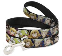 Crunchyroll Laisse pour chien Motif personnages Dr Stone gros plan 1,2 m de long 3,8 cm de large