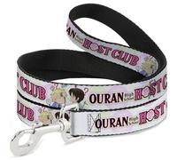 Crunchyroll Laisse pour chien Ouran High School Chibi Tamaki et Haruhi Pose et logo Blanc 1,2 m de long 2,5 cm de large
