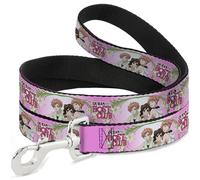 Crunchyroll Laisse pour chien Ouran Host Club Haruhi et Hitachiin Twins Lilies Pose Rose, 1,2 m de long et 1,3 cm de large