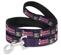 Crunchyroll Laisse pour chien The Apothecary Diaries Chibi Maomao Pose et logo Violet 1,8 m de long 3,8 cm de large