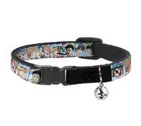 Crunchyroll Ouran Host Club Collier pour chat avec clochette, blocs de pose à sept personnages, 21,6 à 30,5 cm de large