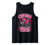 Crush Breast Cancer Dino Rose Camion Ruban Sensibilisation Débardeur
