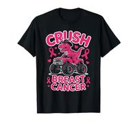Crush Breast Cancer Dino Rose Camion Ruban Sensibilisation T-Shirt