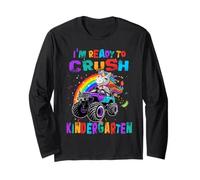 Crush Kindergarten Unicorn Monster Truck Back to School Manche Longue