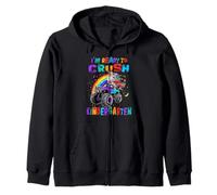 Crush Kindergarten Unicorn Monster Truck Back to School Sweat à Capuche