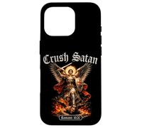 Crush Satan Saint Michel Romans Verse de la Bible Archange Ange Coque pour iPhone 16 Pro
