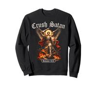 Crush Satan Saint Michel Romans Verse de la Bible Archange Ange Sweatshirt
