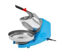 Crushers Machine Rasoir à Glace Électrique Machine à Glace Shaver Machine 65 kg/h, Broyeur à Glace en Acier Inoxydable 380W avec Bol en Plastique Argent