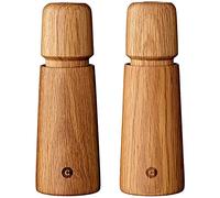 CrushGrind Stockholm Set moulins à poivre et sel avec broyeur en céramique - Livré dans un joli tube cadeau (2 x 168 mm, Chêne)