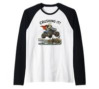 Crushing It George Washington Monster Truck 4 Juillet Manche Raglan