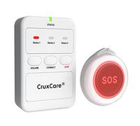 CruxCare C2 Appel Malade sans Fil - 1 Bouton d'Appel et 1 Téléavertisseur