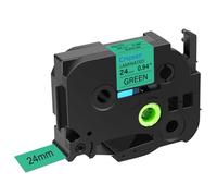 Cruxer 1 lot de remplacement pour P-Touch TZe-751 TZ751 TZe751 24 mm Texte vert sur ruban blanc compatible avec ptouch PT-D600 D600VP P700 P750W P900W P950NW PTP710BT PT-9600 PT-H500LI