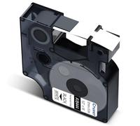Cruxer 1 ruban d'étiquettes en vinyle compatible avec Dymo IND A18444 S0718600, noir sur blanc, 12 mm x 5,5 m, remplacement pour Dymo Rhino 1000 4200 6000 LabelWriter 450 Duo ILP 219 3M PL150 3M PL300