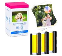 Cruxer 108 feuilles de papier photo compatible avec Canon Selphy CP1300 CP1500 KP-108in 3115B001(AA) 100 x 148 mm pour imprimante photo Cannon CP CP910 CP780 CP760 CP1000 CP1200 Cartridge