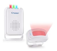 Cruxer Alarme de détecteur de mouvement, sonnette de porte sans fil avec détecteur de mouvement pour la maison, le magasin, le magasin, le rappel des soignants pour personnes âgées, USB/batterie