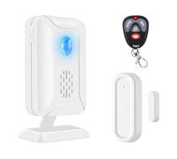 Cruxer Carillon de porte, Alarme sans fil contact de porte ouverte pour entreprise/magasin/maison/bureau à l'entrée, portée de 600 pieds, 4 volumes réglables (1 capteur & 1 récepteur & 1 télécommande)