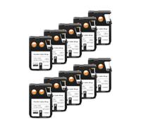 Cruxer Lot de 10 rubans d'étiquettes de rechange 1868806 A1868806 Noir sur blanc 12 mm x 5,5 m Étiquette autocollante en nylon flexible compatible avec les étiqueteuses DYMO XTL-300 et XTL-500