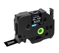 Cruxer Ruban d'étiquettes de rechange blanc sur noir compatible avec Brother TZE355 TZ355 AZE355 24 mm pour Ptouch PTD600 D600VP PTP700 P750W P900W P950NW PTP710BT PT-9600 PT-H500LI Pack