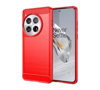 CruzerLite Coque conçue pour Oneplus 12, pour téléphone Portable OnePlus 12, Texture en Fibre de Carbone, Anti-Rayures, Absorption des Chocs, Coque pour Oneplus 12 (2023) (Rouge)