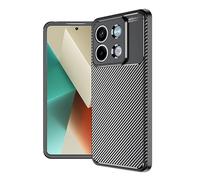 Cruzerlite Coque de protection compatible avec Xiaomi Redmi Note 13 5G (2023) texture en fibre de carbone, absorption des chocs, noir carbone