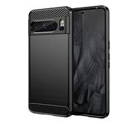 Cruzerlite Coque de protection pour Google Pixel 8 Pro, texture en fibre de carbone, absorption des chocs, conçue pour Google Pixel 8 Pro 5G (2023) (noir)
