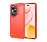 Cruzerlite Coque de protection pour Honor 400 Pro, texture en fibre de carbone, anti-rayures, absorption des chocs, rouge