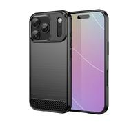 Cruzerlite Coque de Protection pour iPhone 17 Pro, Texture en Fibre de Carbone, Anti-Rayures, Absorption des Chocs, Noir