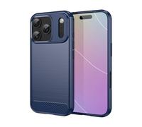 Cruzerlite Coque de Protection pour iPhone 17 Pro, Texture en Fibre de Carbone, Anti-Rayures, Absorption des Chocs, Bleu