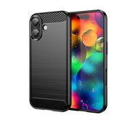 Cruzerlite Coque de Protection pour iPhone 17, Texture en Fibre de Carbone, Anti-Rayures, Absorption des Chocs, Noir