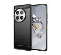 Cruzerlite Coque de protection pour Oneplus 12, texture en fibre de carbone, anti-rayures, anti-chocs, 2023, noir