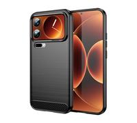 Cruzerlite Coque de protection pour Xiaomi 17 Pro Max, texture en fibre de carbone, anti-rayures, absorption des chocs, noir, Xiaomi 17 Pro Max