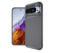 CruzerLite Coque fabriquée pour Google Pixel 9, pour Google Pixel 9 Pro, texture en fibre de carbone, anti-rayures et absorption des chocs (noir carbone)