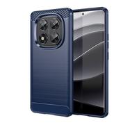 CruzerLite Coque fabriquée pour Redmi Note 14 Pro, coque texturée en fibre de carbone, anti-rayures et absorption des chocs pour Redmi Note 14 Pro 5G (2024) (bleu)