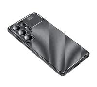 Cruzerlite Coque fabriquée pour Samsung Galaxy S25 Ultra (2025) - Texture en Fibre de Carbone - Anti-Rayures et Absorption des Chocs - Noir Carbone