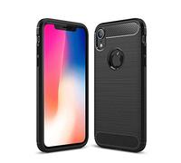 Cruzerlite Coque iPhone XS, Coque iPhone X, Carbon Fiber Shock Absorption Slim TPU Cover for iPhone XS/iPhone X (5.8") (Black)