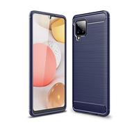Cruzerlite Coque Moto G9 Plus, Carbon Fiber Texture Design Cover Anti-Scratch Shock Absorption Case for Moto G9 Plus (2020) (Blue)