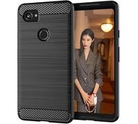 Cruzerlite Coque Pixel 2 XL, Carbon Fiber Shock Absorption Slim Cover for Google Pixel 2 XL (2017) (Black)