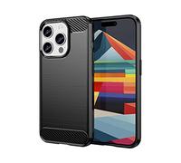 CruzerLite Coque compatible avec Apple iPhone 15 Pro Coque texturée en fibre de carbone anti-rayures et absorption des chocs conçue pour Apple iPhone 15 Pro (2023) (noir)