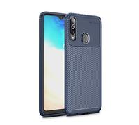 Cruzerlite Coque pour Galaxy A20s, Coque pour Samsung Galaxy A20s, Design Back Cover Anti-Scratch Shock Absorption Case pour Samsung Galaxy A20s (Carbon Blue)