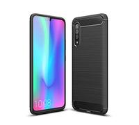 Cruzerlite Coque pour Galaxy A90 5G, Carbon Fiber Texture Design Cover Anti-Scratch Shock Absorption Case pour Samsung Galaxy A90 5G (Black)