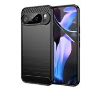 Cruzerlite Coque de protection pour Google Pixel 10 Pro XL, texture en fibre de carbone, anti-rayures, absorption des chocs, noire