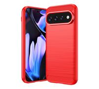 CruzerLite Coque pour Google Pixel 11 Pro XL, texture en fibre de carbone, anti-rayures et absorption des chocs, conçue pour Google Pixel 11 Pro XL (2026) rouge