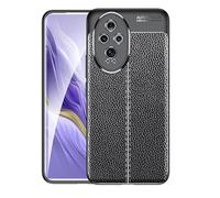 Cruzerlite Coque de protection compatible avec Honor 200 Pro, texture en fibre de carbone, anti-rayures, anti-chocs, étui de protection pour Honor 200 Pro (2024) (cuir noir)