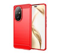CruzerLite Coque fabriquée pour Honor 200 Pro, texture en fibre de carbone, anti-rayures et absorption des chocs, coque pour Honor 200 Pro (2024) (rouge)