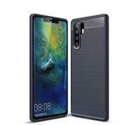 Cruzerlite Coque pour Huawei P30 Pro, Carbon Fiber Shock Absorption Slim TPU Cover pour Huawei P30 Pro (Blue)